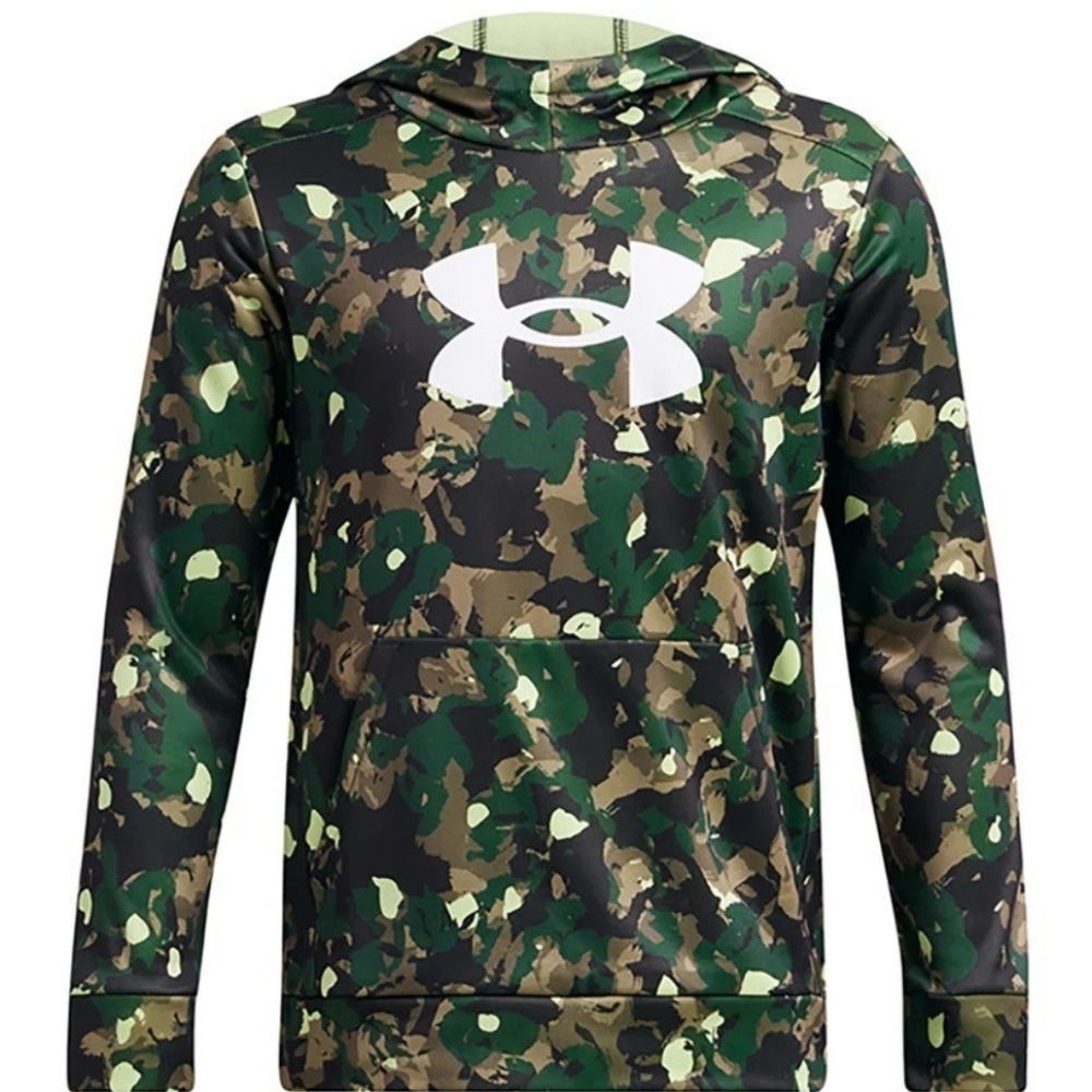 NWT Under Armour Fleece® Big Logo Green Camo Hoodie - Youth Boys - Various Sizes